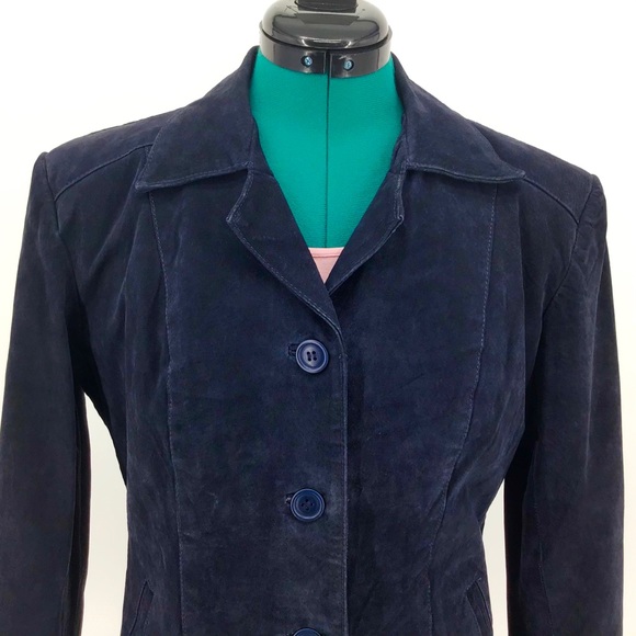 Originaux par Pablo Vintage Navy Suede Blazer, M - Picture 7 of 16